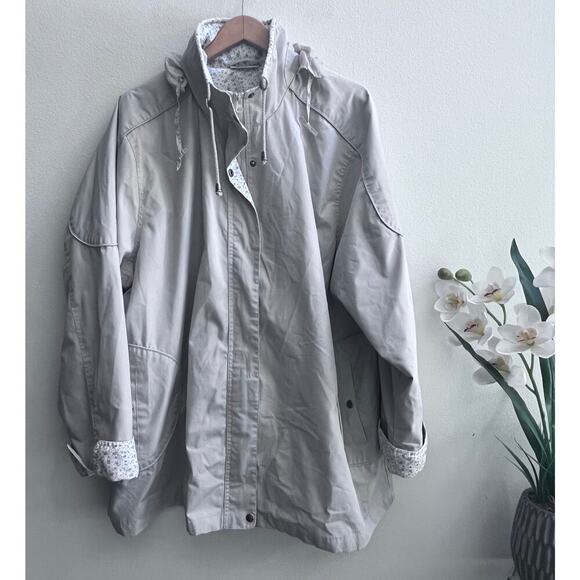 Vtg Blair Light Tan Cream Colored Coat Women 2XL Jacket Zipper Closure Polyester - Picture 1 of 8